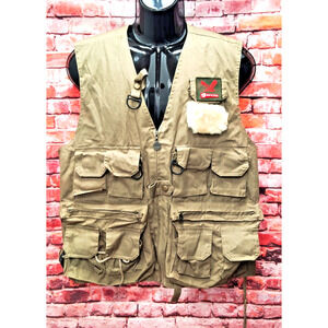 Garcia,Abu Incredible Fly Fishing Zip up Vest 1 Size Fits Most W/ Lace Up Sides